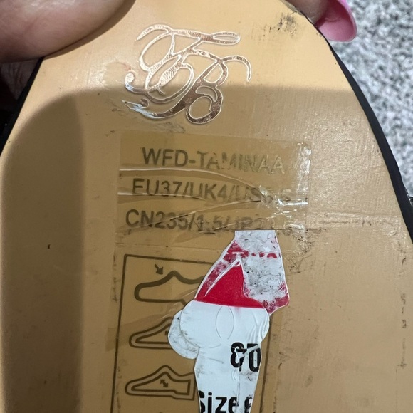 TED BAKER LONDON Taminaa Mesh Leather Peep Toe Heel Booties Black Size US 6.5 - Picture 8 of 11